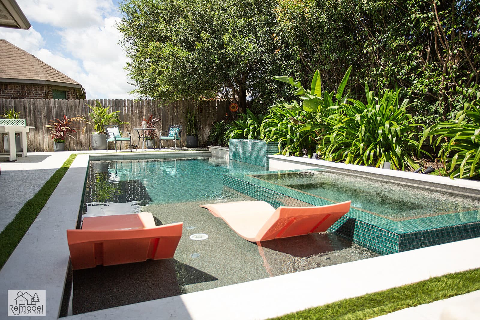 Backyard Pool & Water Feature, view 1