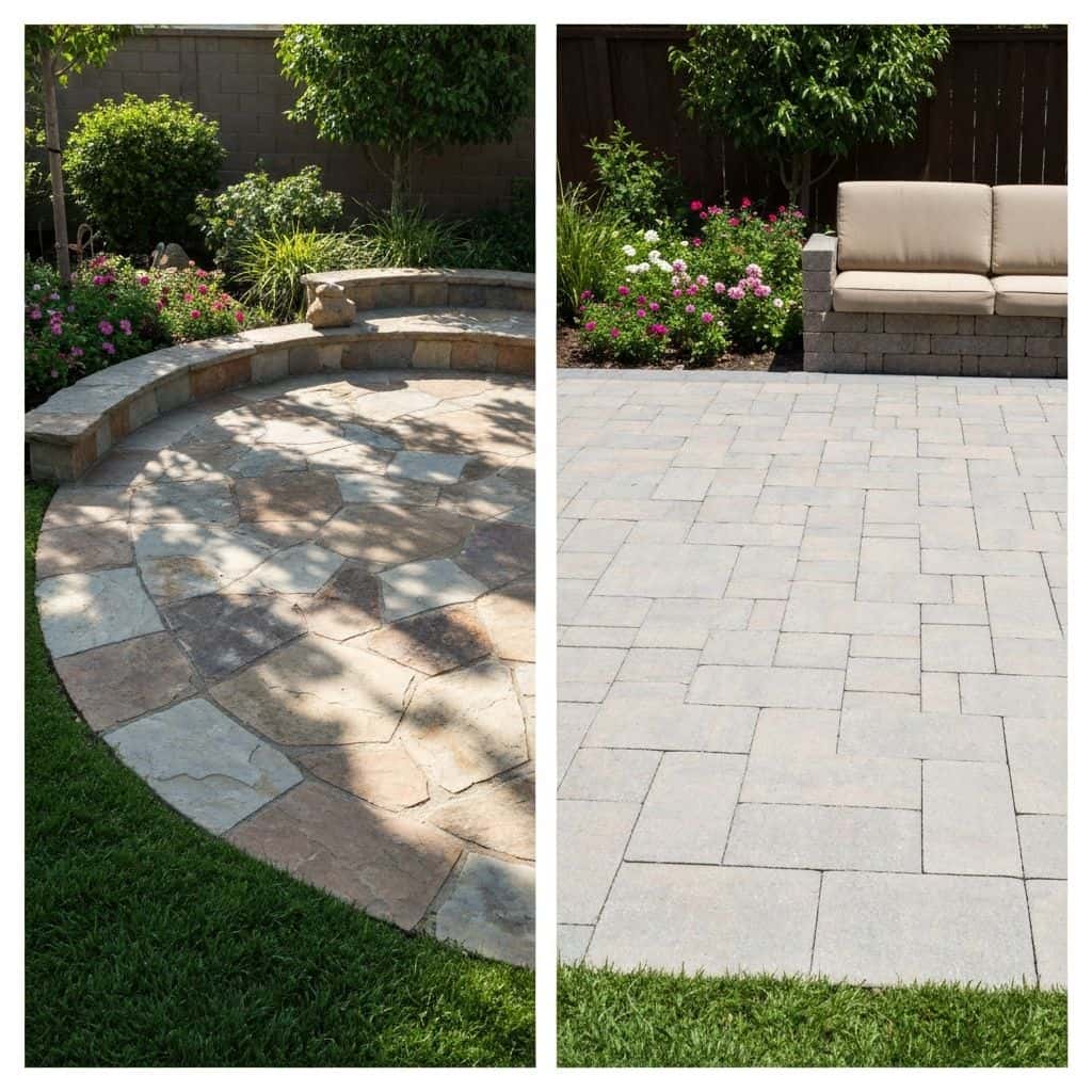 Comparison of natural stone and engineered outdoor finishes
