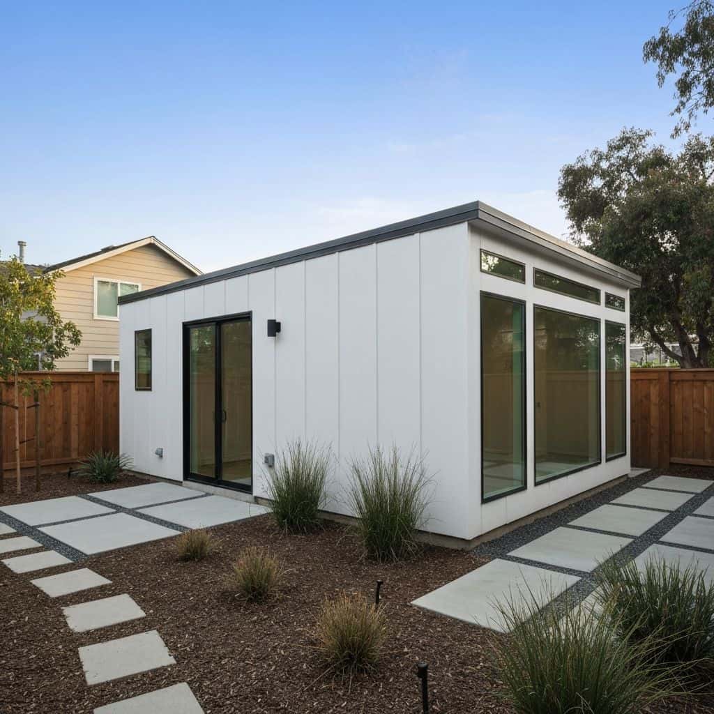 Modern energy-efficient ADU with solar-ready roof design