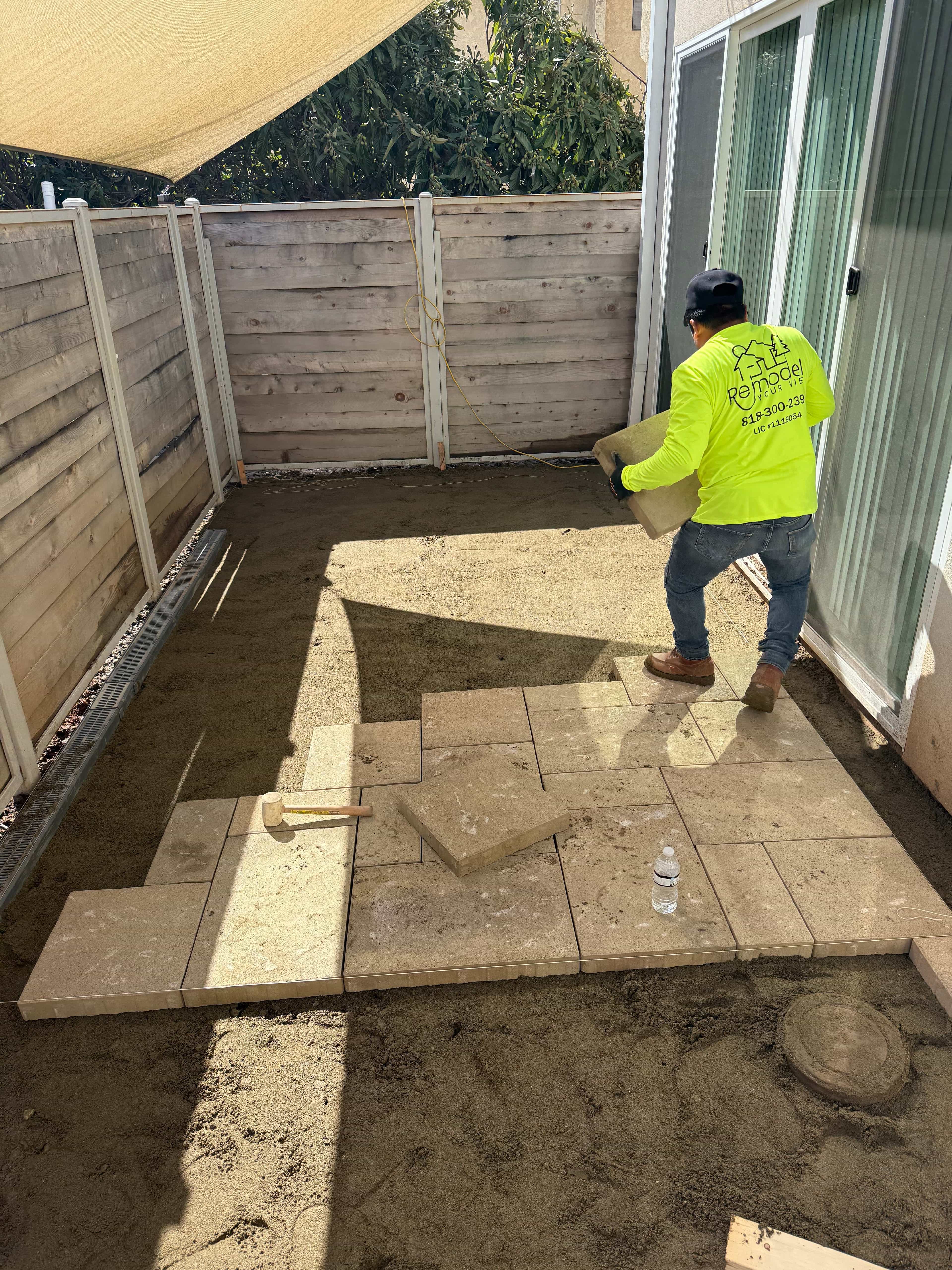 Patio installation work