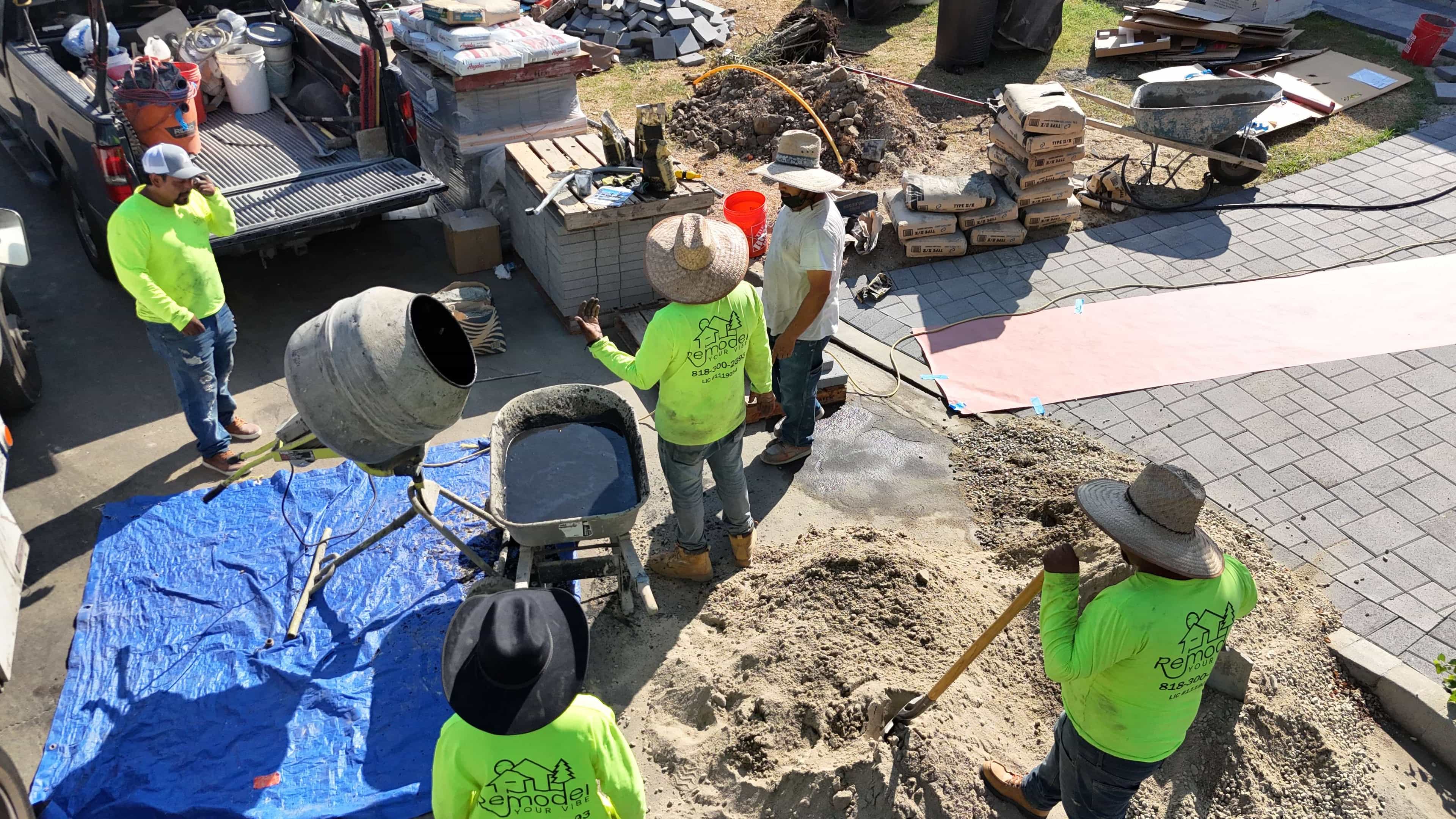 Concrete and material preparation