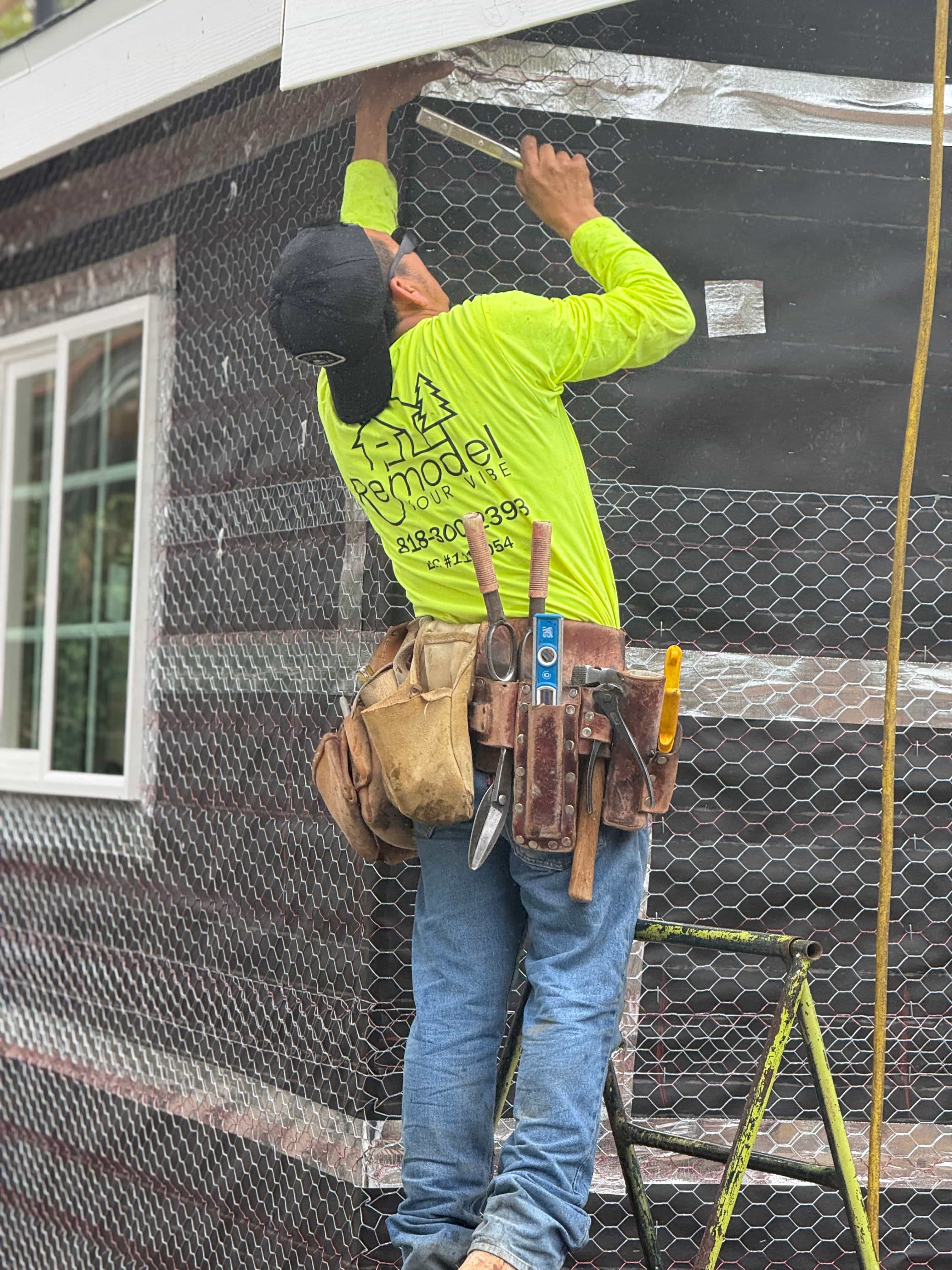 Installing fixtures on exterior wall